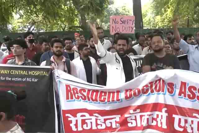 Protesting doctors against Kolkata rape and murder case